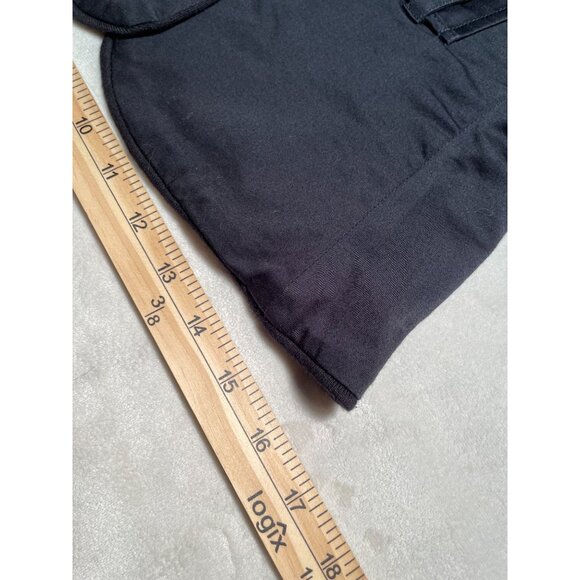 Armani Exchange Womens Black Hooded Jacket Button Details M Dolphin Hem Classic - Picture 5 of 11